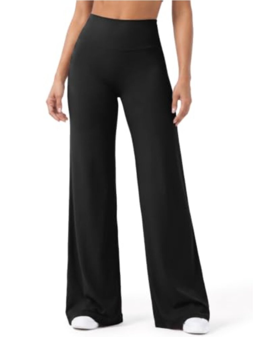 Sunzel Wide Leg Yoga Pants High Waist Tummy Control No Front Seam Workout Gym